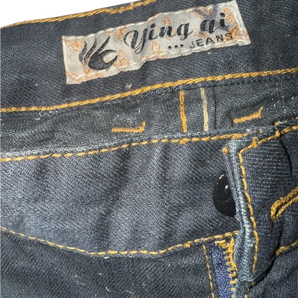 Ying Qi Women's Dark Blue Black Jeans - Picture 4 of 6